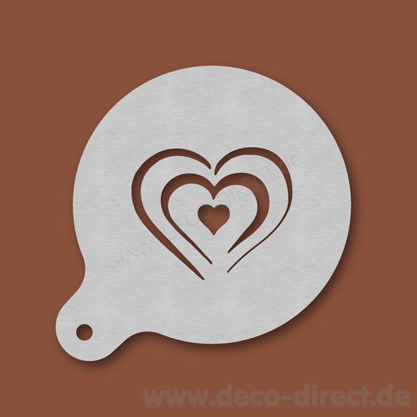 Cappuccino-Schablone Herz 100 mm