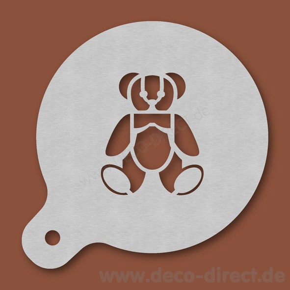 Cappuccino-Schablone Teddy-B&auml;r