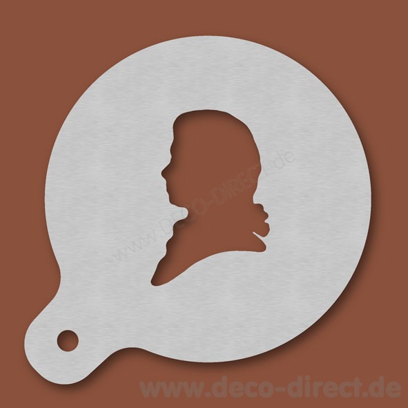 Cappuccino-Schablone Mozart