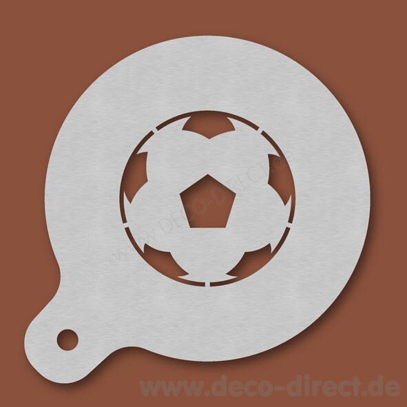 Cappuccino-Schablone Fu&szlig;ball