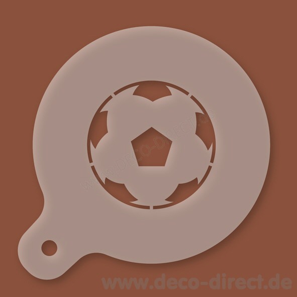 Cappuccino-Schablone Fu&szlig;ball Kunststoff