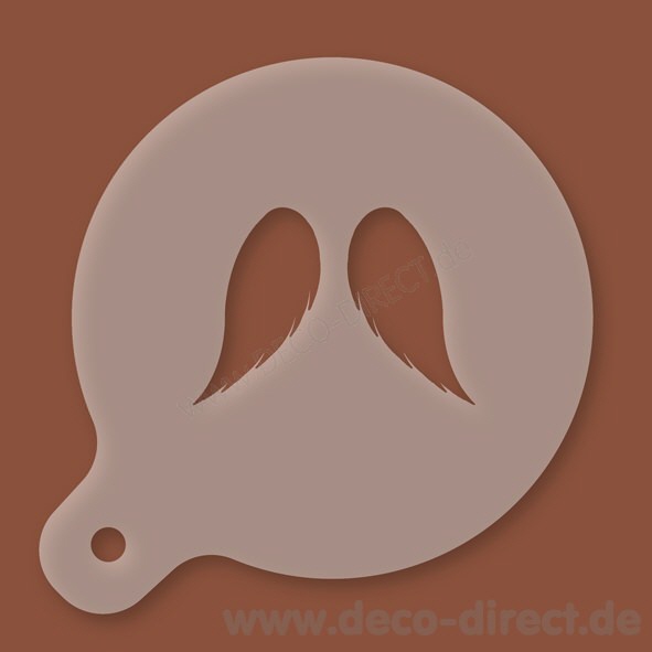 Cappuccino-Schablone Engelsfl&uuml;gel Kunststoff