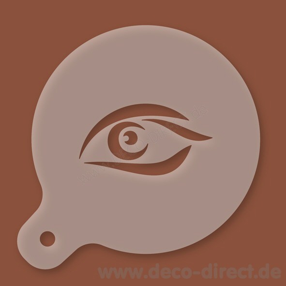 Cappuccino-Schablone Auge Kunststoff