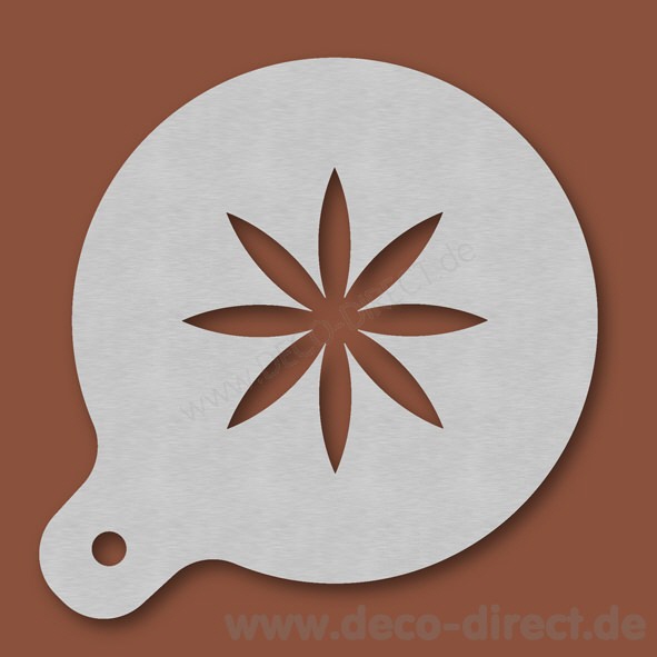 Cappuccino-Schablone Bl&uuml;te 2