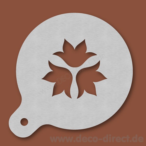 Cappuccino-Schablone Bl&uuml;te 6