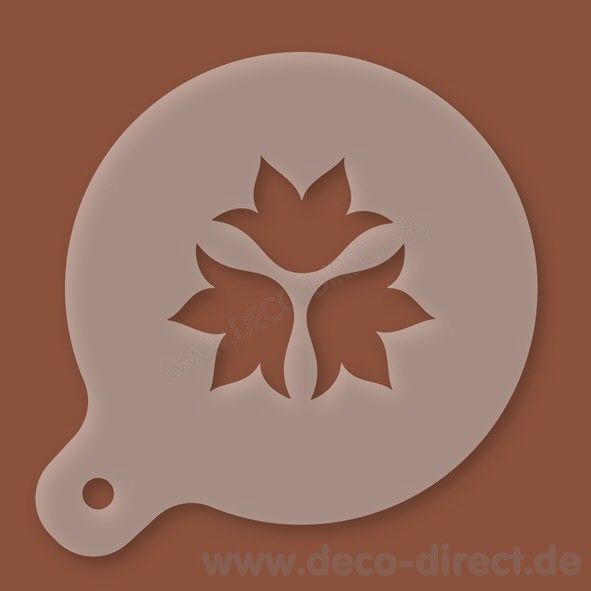 Cappuccino-Schablone Bl&uuml;te 6 Kunststoff