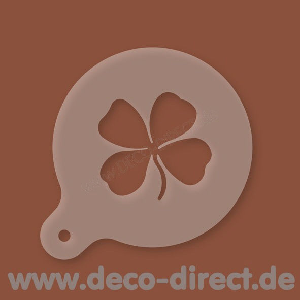Cappuccino-Schablone Kleeblatt 100 mm Kunststoff