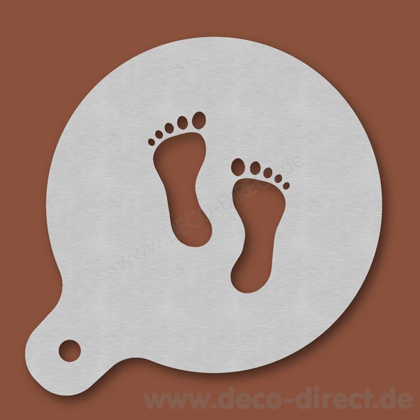 Cappuccino-Schablone F&uuml;&szlig;e