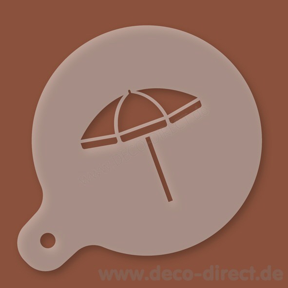 Cappuccino-Schablone Sonnenschirm Kunststoff