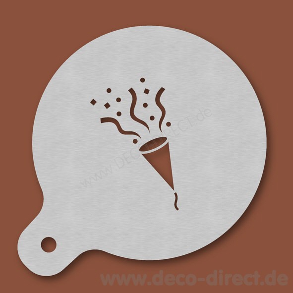 Cappuccino-Schablone Konfetti Edelstahl