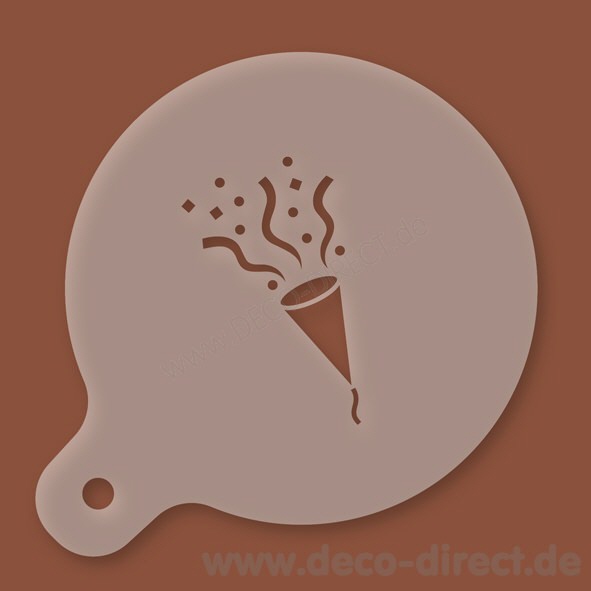 Cappuccino-Schablone Konfetti Kunststoff