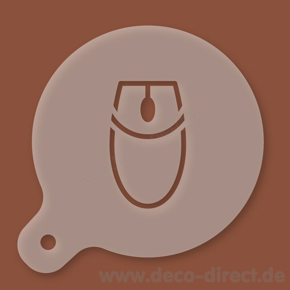 Cappuccino-Schablone Computer-Maus Kunststoff