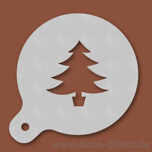 Cappuccino-Schablone Tannenbaum Edelstahl