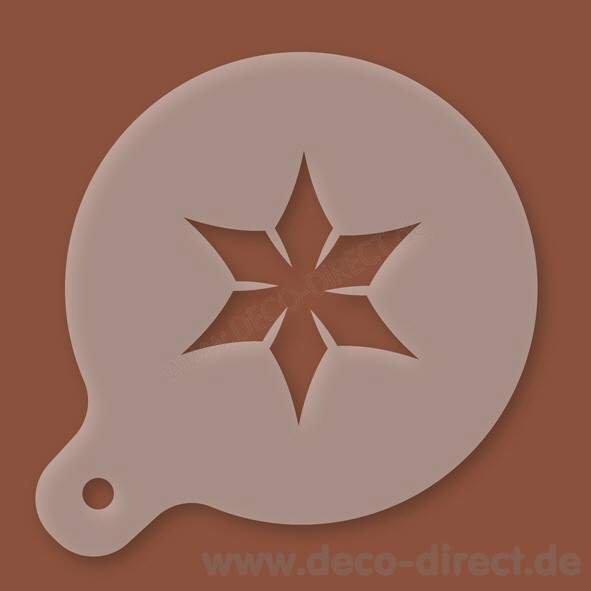 Cappuccino-Schablone Schneeflocke Kunststoff