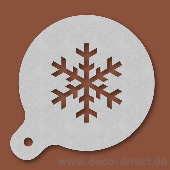 Cappuccino-Schablone Schneeflocke 2 Edelstahl