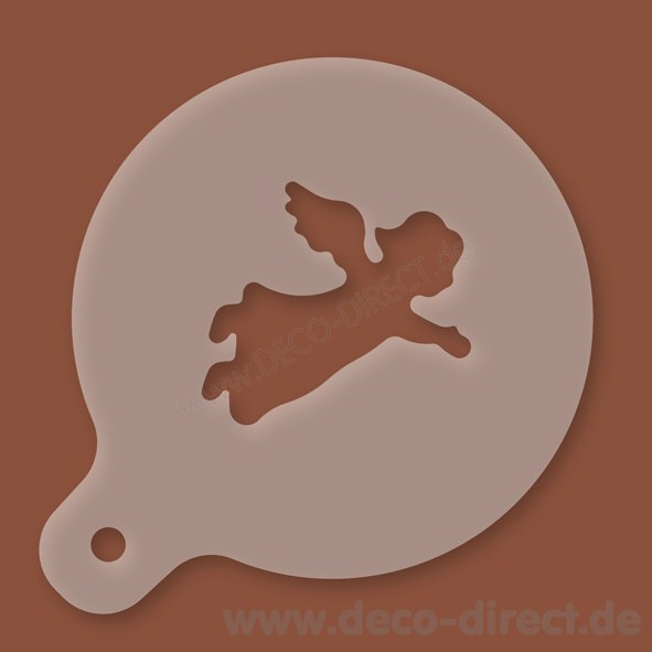 Cappuccino-Schablone Engel Kunststoff