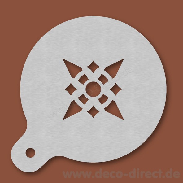Cappuccino-Schablone Ornament Edelstahl