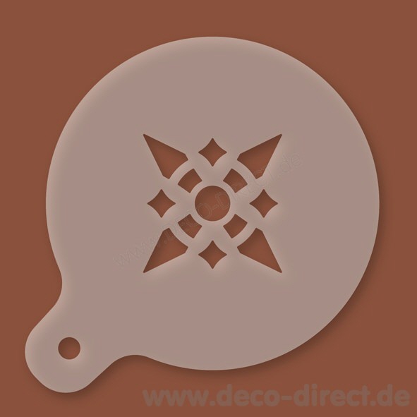 Cappuccino-Schablone Ornament Kunststoff