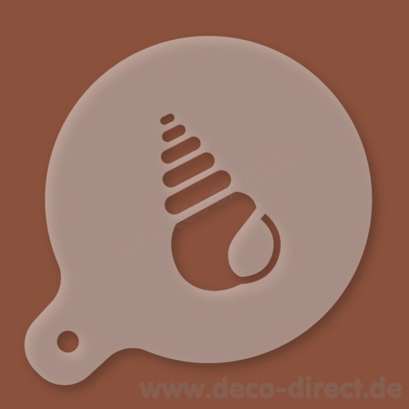 Cappuccino-Schablone Muschel Kunststoff