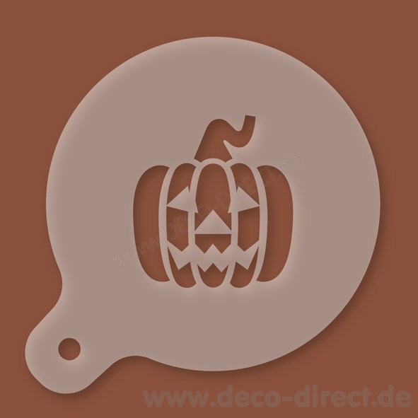 Cappuccino-Schablone Halloween-K&uuml;rbis Kunststoff