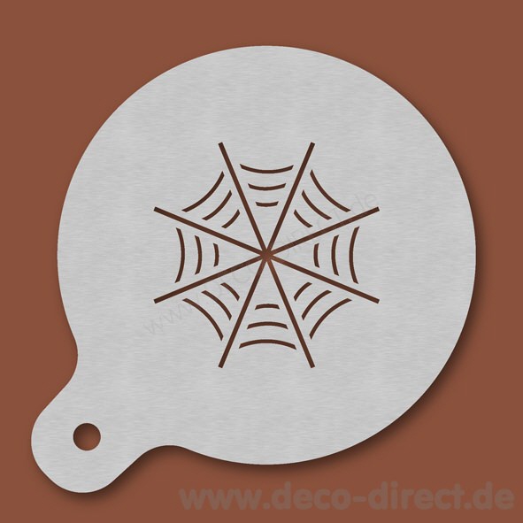 Cappuccino-Schablone Spinnennetz Edelstahl