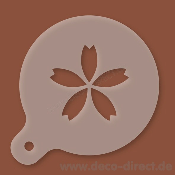 Cappuccino-Schablone Bl&uuml;te 9 Kunststoff