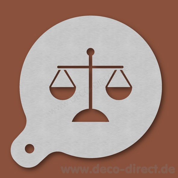 Cappuccino-Schablone Waage Edelstahl