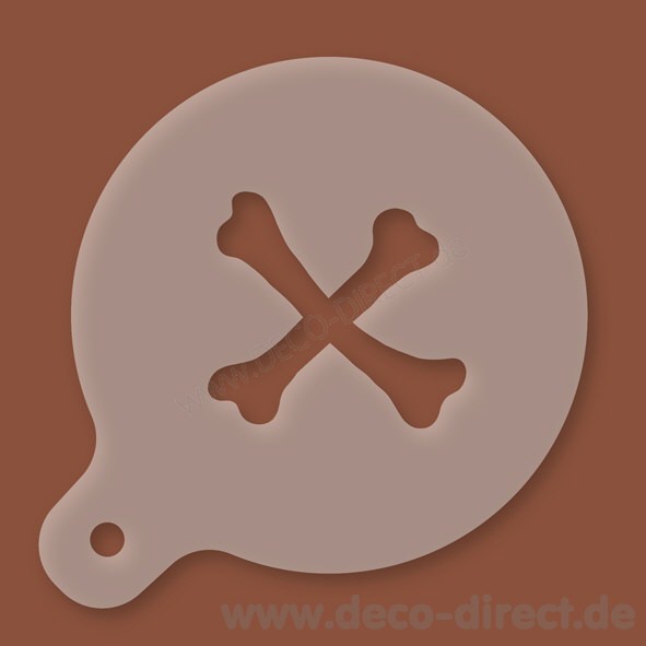 Cappuccino-Schablone Knochen Kunststoff