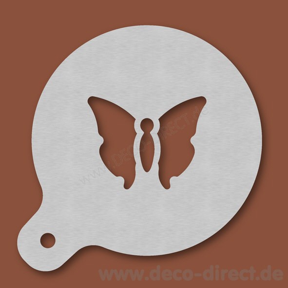 Cappuccino-Schablone Schmetterling Edelstahl