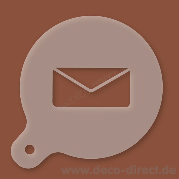 Cappuccino-Schablone Brief Kunststoff