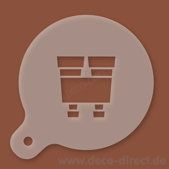 Cappuccino-Schablone Fernglas Kunststoff