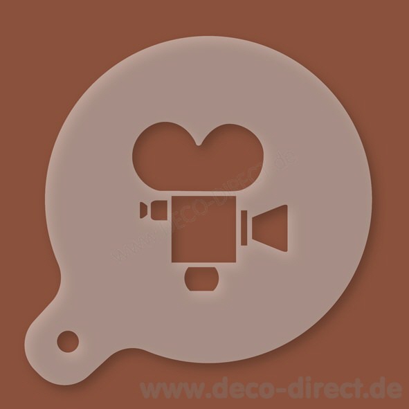 Cappuccino-Schablone Filmkamera Kunststoff