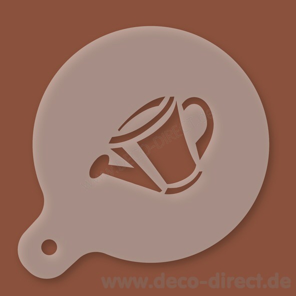 Cappuccino-Schablone Gie&szlig;kanne Kunststoff