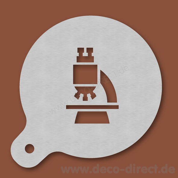 Cappuccino-Schablone Mikroskop Edelstahl