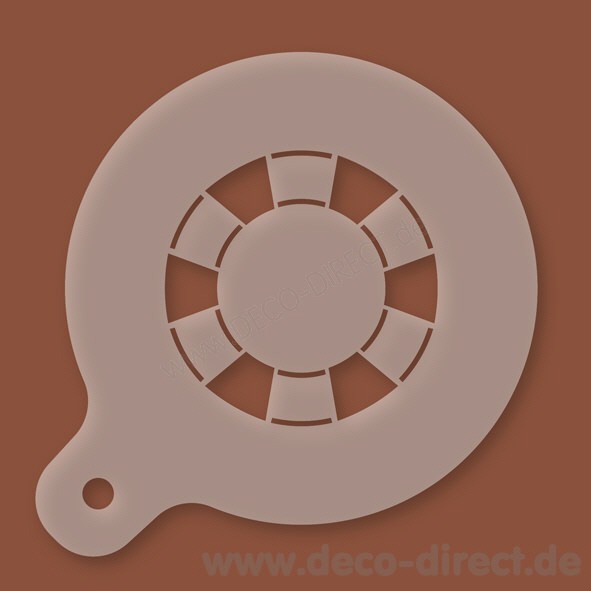 Cappuccino-Schablone Rettungsring Kunststoff