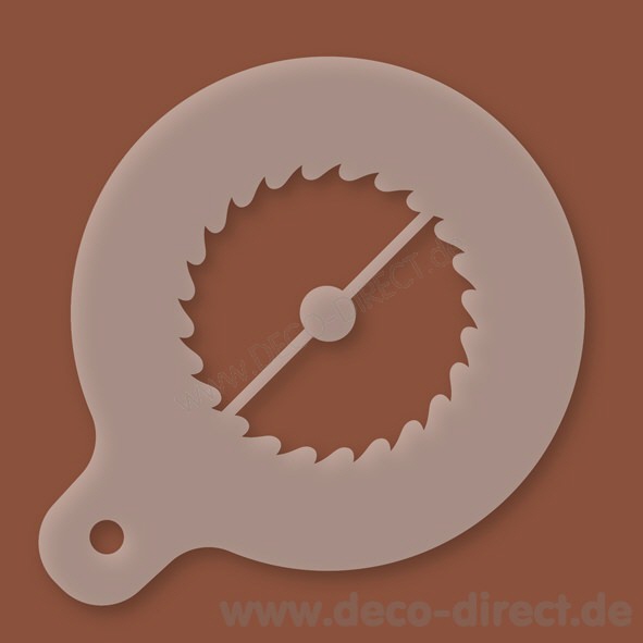 Cappuccino-Schablone S&auml;geblatt Kunststoff
