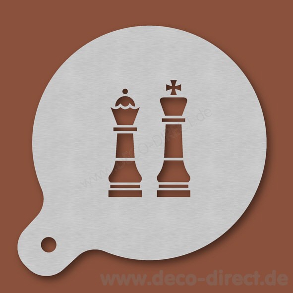 Cappuccino-Schablone Schach Edelstahl