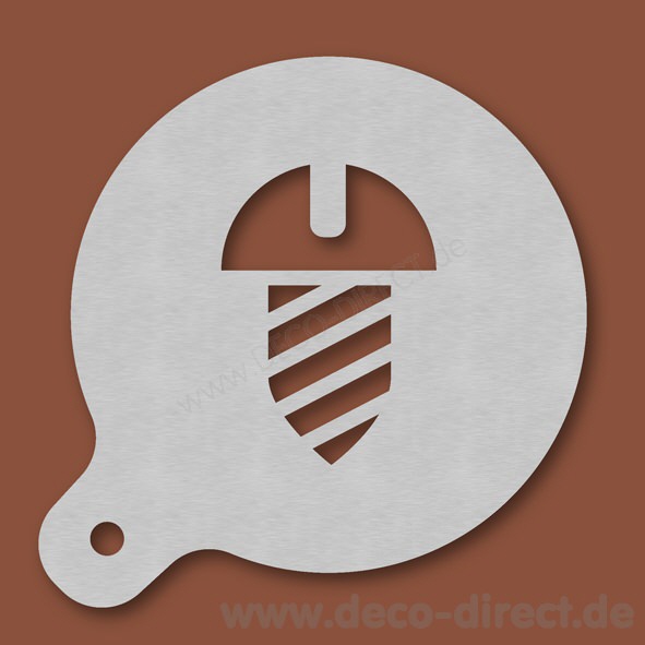 Cappuccino-Schablone Schraube Edelstahl