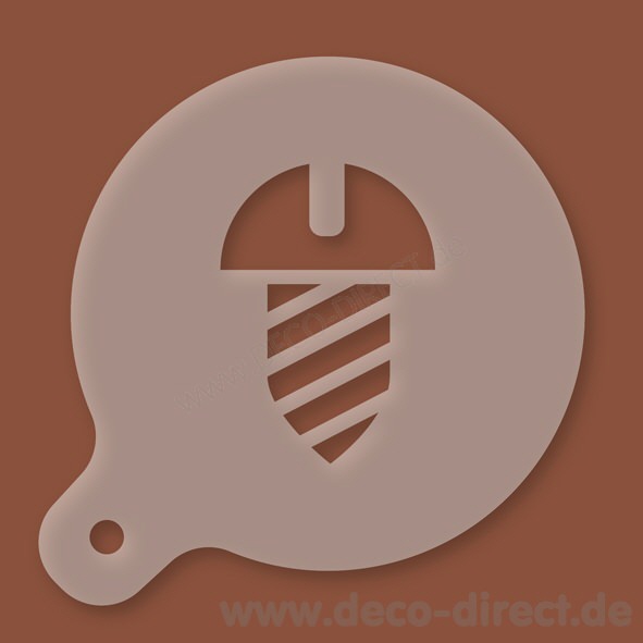 Cappuccino-Schablone Schraube Kunststoff