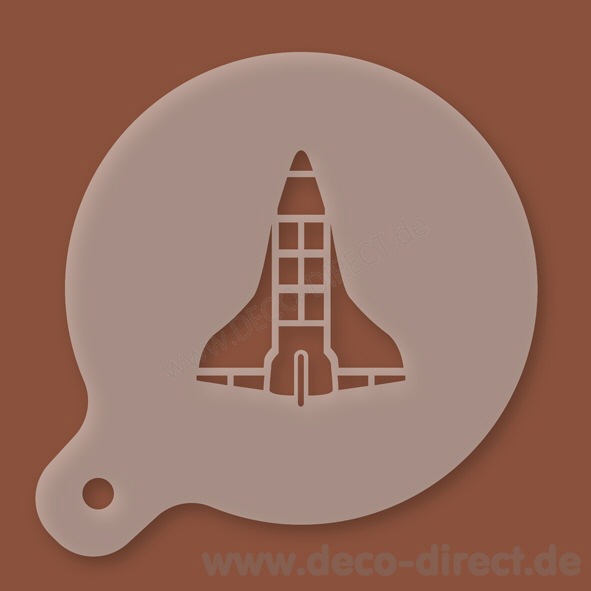 Cappuccino-Schablone Shuttle Kunststoff