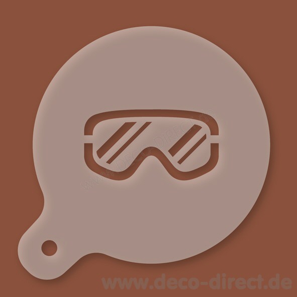 Cappuccino-Schablone Skibrille Kunststoff