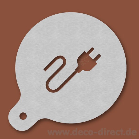 Cappuccino-Schablone Stromkabel Edelstahl