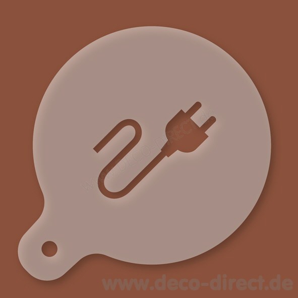 Cappuccino-Schablone Stromkabel Kunststoff