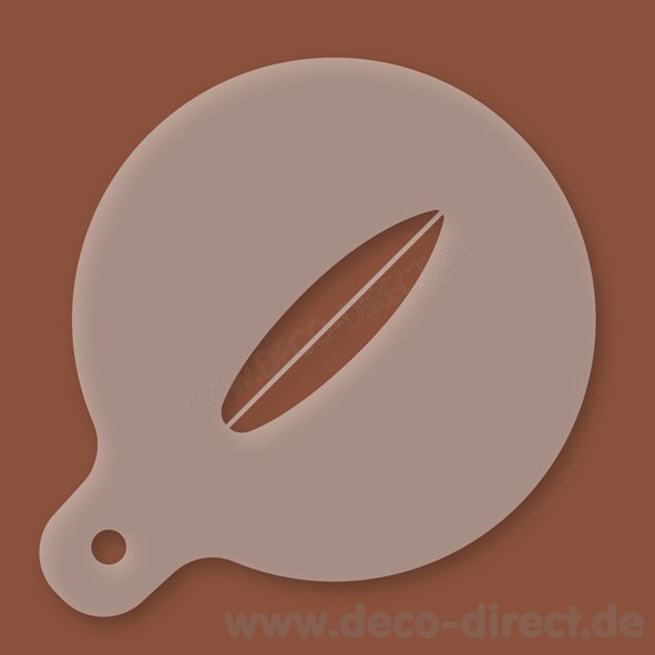 Cappuccino-Schablone Surfbrett Kunststoff