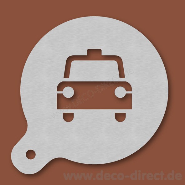 Cappuccino-Schablone Taxi Edelstahl