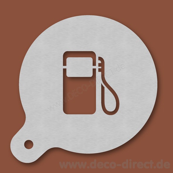 Cappuccino-Schablone E-Tankstelle Edelstahl