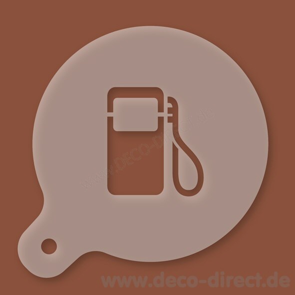 Cappuccino-Schablone E-Tankstelle Kunststoff
