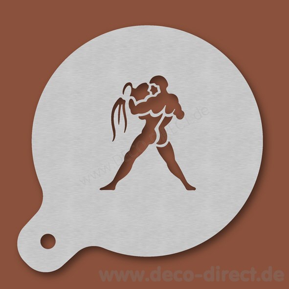 Cappuccino-Schablone Wassermann Edelstahl