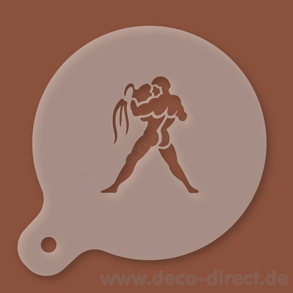 Cappuccino-Schablone Wassermann Kunststoff