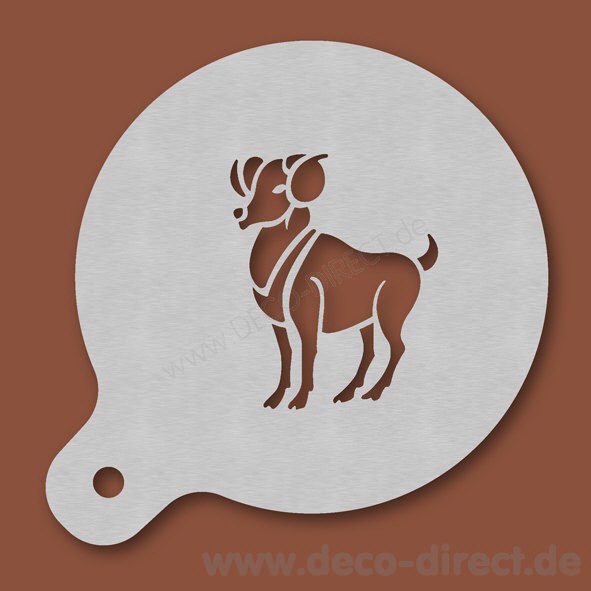 Cappuccino-Schablone Widder Edelstahl